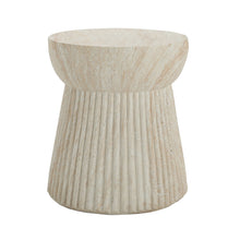 Load image into Gallery viewer, Outdoor Travertine Concrete Side Table - Beige
