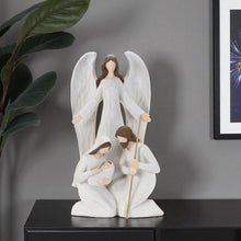 Load image into Gallery viewer, Poly Angel Christmas Tabletop Sculpture - White / Brown
