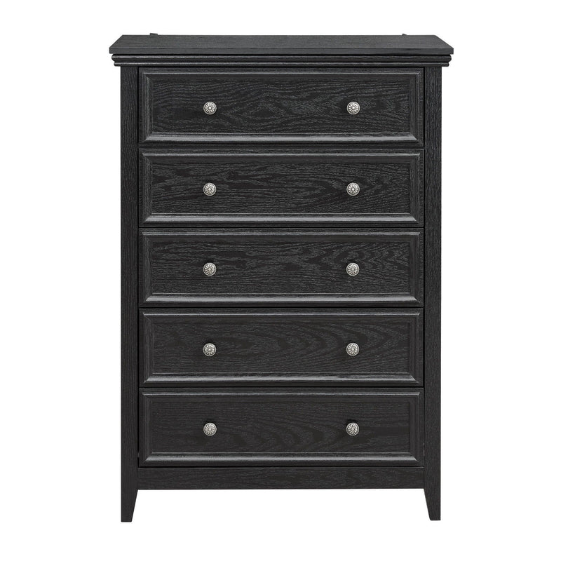 Five Drawer Dresser - Black