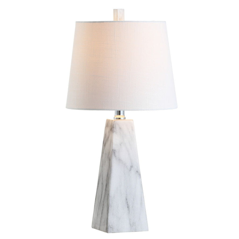 21" Novelty Table Lamp LED With Empire Shade - White