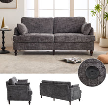 Load image into Gallery viewer, Chenille 2 Seater Sofa With LED Light, USB Charging Port, And Storage Bag
