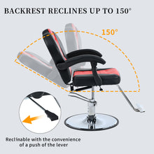 Load image into Gallery viewer, Classic Reclining Barber Chair Salon Chair For Hair Stylist With Heavy Duty Hydraulic Pump, 360° Rotation, Tattoo Chair Shampoo Beauty Salon Equipment, Max Load Weight 330 Lbs
