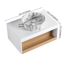 Load image into Gallery viewer, Floating Bathroom Vanity With Vessel Sink
