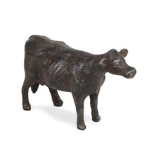Load image into Gallery viewer, Cow Figurine - Black / Rust

