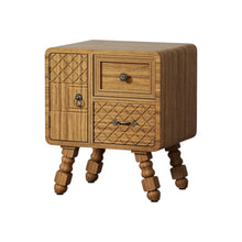 Load image into Gallery viewer, 37" Solid Wood Console Accent Cabinet With Single Door Two Drawers - Sepia

