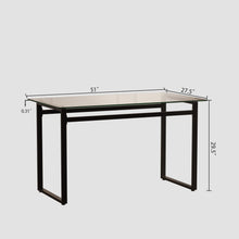 Load image into Gallery viewer, Modern Minimalist Rectangular Dining Table With Tempered Glass Top
