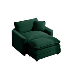 Load image into Gallery viewer, Classic Modern Comfortable Single Chair Deep Seat Sofa With Footstool
