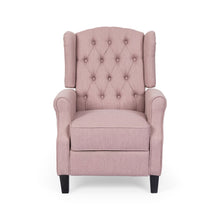 Load image into Gallery viewer, Wide Manual Wing Chair Recliner - Light Pink
