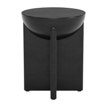 Load image into Gallery viewer, 20" Wood Round Pedestal End Table - Black
