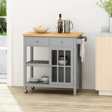 Load image into Gallery viewer, Aidah - Contemporary Kitchen Cart With Wheels - Gray
