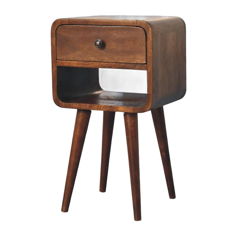 Wood One Drawer Nightstand - Chestnut