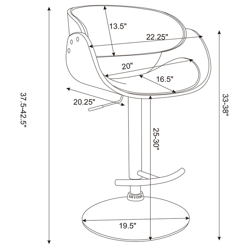 Ergonomic Adjustable Bar Stool