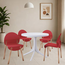 Load image into Gallery viewer, 4 Piece Set Of Single Chairs, Traditional Elements With Round Table
