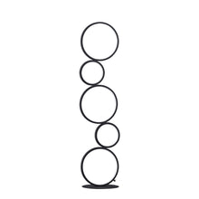 Load image into Gallery viewer, Metal Five Circle Geometric Sculpture LED Table Lamp - Black
