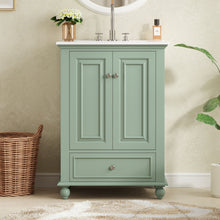 Load image into Gallery viewer, Modern Bathroom Vanity With Sink, Cabinet With Drawer And Dividers, Rectangular Storage Unit
