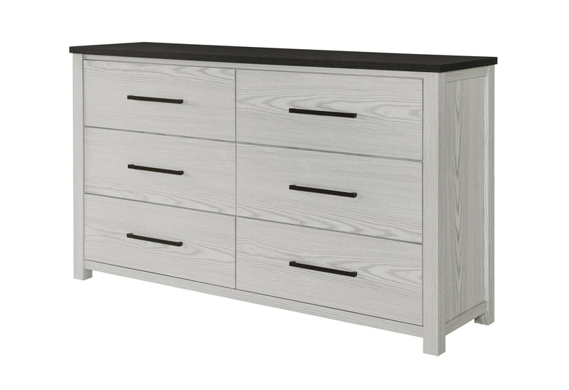 Wood Six Drawer Double Dresser (766560) - Beige
