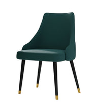 Load image into Gallery viewer, Upholstered Dining Side Chairs (Set of 2) - Green / Black
