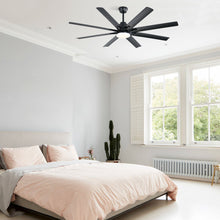 Load image into Gallery viewer, Ceiling Fan With Dimmable LED Light, 8 Blades, Smart Remote Control, Reversible DC Motor For Home Office And Living Spaces - Matte Black
