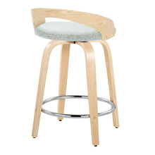 Load image into Gallery viewer, Grotto - Contemporary Fixed Height Counter Stool &amp; Swivel, Round Footrest (Set of 2)

