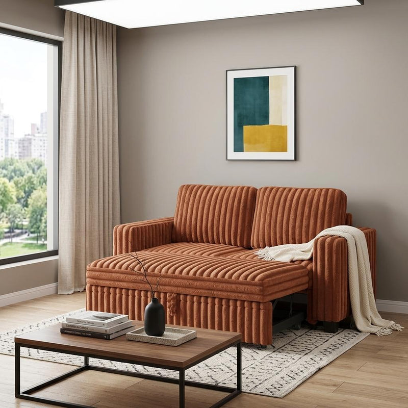 And Black Faux Leather Loveseat - Brown