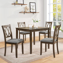 Load image into Gallery viewer, 5 Piece Dining Table Set With 4 Chairs - Walnut
