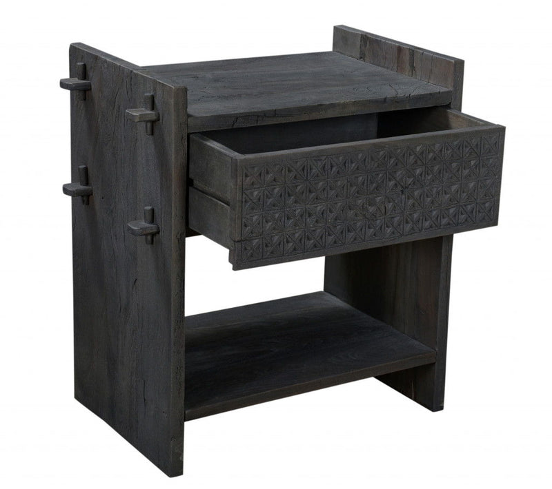 One Drawer Nightstand - Dark Gray