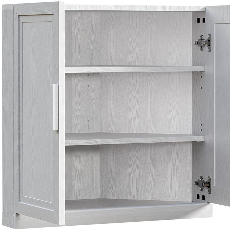 31" Wood Corner Corner Accent Cabinet - White