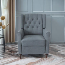 Load image into Gallery viewer, New Design Classic Waterproof Fabric Living Room Pull Button Sofa, High Back Manual Recliner Chair Cinema Home Theatre Cozy Recliner Sofa - Dark Gray
