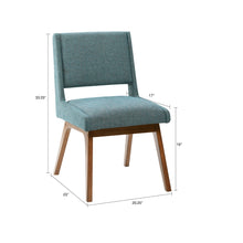 Load image into Gallery viewer, Dining Chair With Upholstered Seat And Back (Set of 2) - Blue
