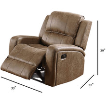 Load image into Gallery viewer, Modern Style Manual Recliner With Square Arms And Tufted Design
