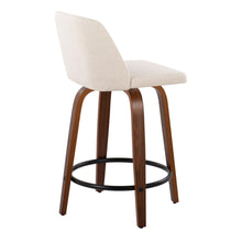 Load image into Gallery viewer, Toriano - Mid Century Modern, Fixed Height Counter Stool &amp; Swivel And Round Footrest (Set of 2)
