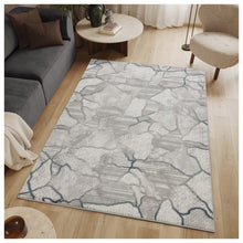 Load image into Gallery viewer, Geometrix - 5'3" X 7'3" Area Rug, Geometric 3D Effect - Gray / Ivory
