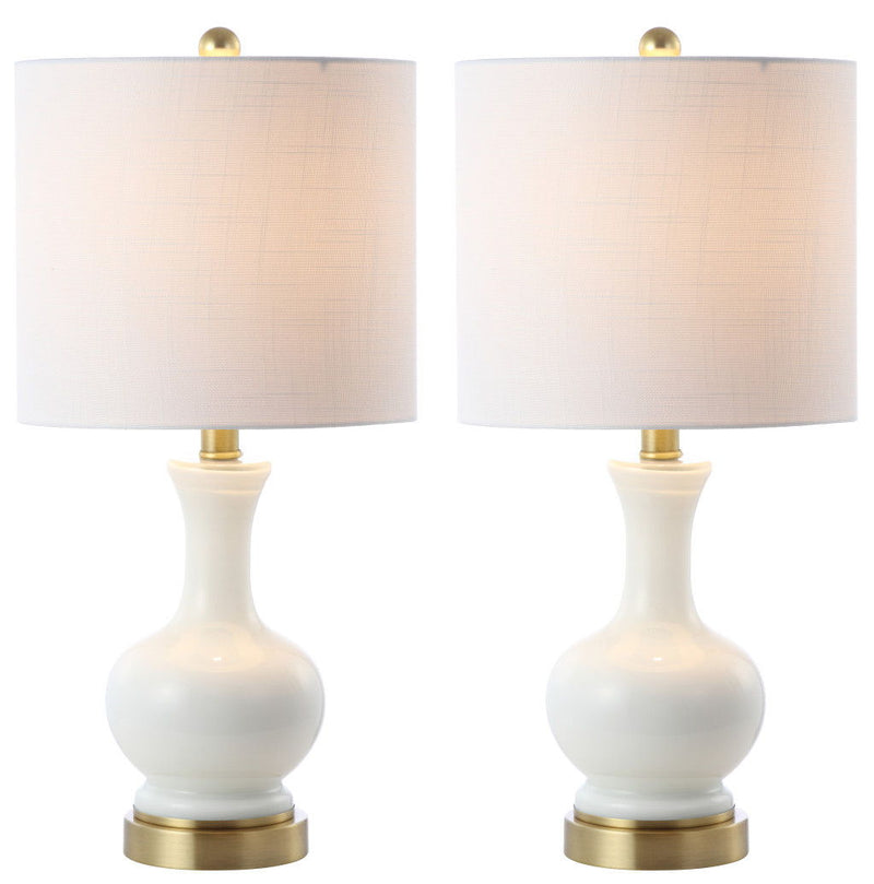 Novelty Table Lamps With Globe Shades (Set of 2) - White