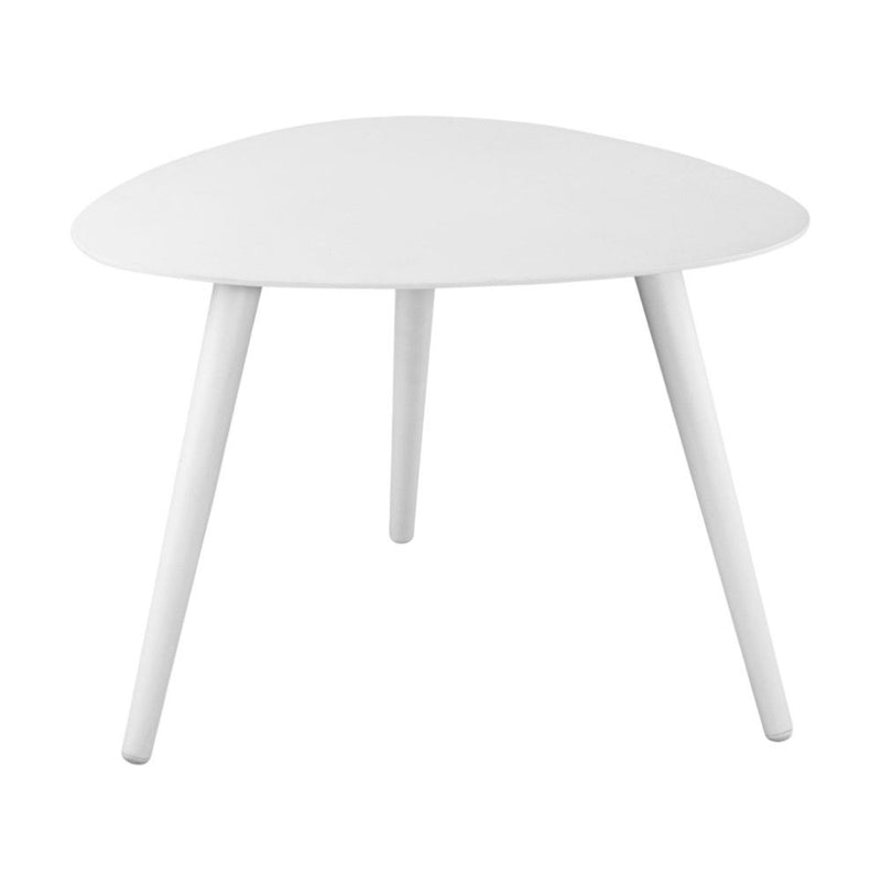 14" Aluminum End Table - White