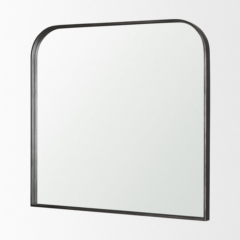 Metal Framed Accent Mirror - Black
