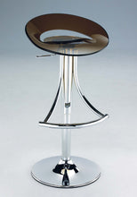 Load image into Gallery viewer, Acrylic And Metal Low Back Adjustable Height Bar Chair - Dark Gray And Silver

