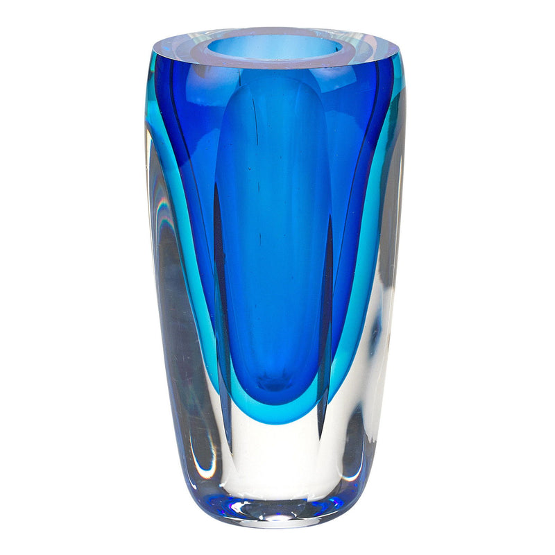 Cylinder Table Vase (375783) - Blue / Clear