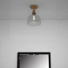 Load image into Gallery viewer, Shaded Metal Dimmable Flush Chandelier With Shades - Gold
