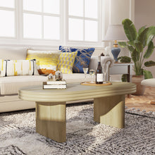 Load image into Gallery viewer, Oval Fluted Coffee Table - Natural
