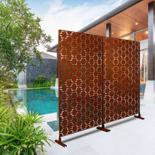Load image into Gallery viewer, Outdoor &amp; Indoor Metal Privacy Freestanding Decorative Screen
