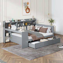 Load image into Gallery viewer, Daybed With 3 Drawers USB Ports And Desk
