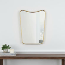 Load image into Gallery viewer, 30" Abstract Metal Framed Accent Mirror - Gold
