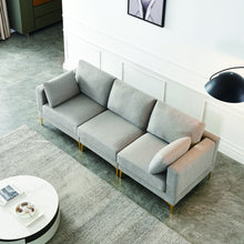 Load image into Gallery viewer, ADF Living Room Furniture Modern Leisure L Shape Couch Grey Fabric
