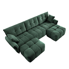Load image into Gallery viewer, Sofa Set With Ottoman And Pillows, Textured, High Resilience Cushions
