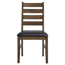 Load image into Gallery viewer, Damica - Side Chair (Set of 2) - Brown Synthetic Leather &amp; Walnut
