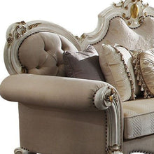 Load image into Gallery viewer, Velvet Sofa And Toss Pillows - Pearl
