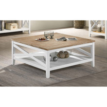 Load image into Gallery viewer, Evanston - Square Coffee Table With Shelf - White
