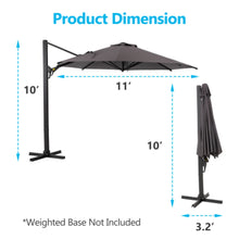 Load image into Gallery viewer, Round Cantilever Patio Umbrella With 360 Rotation &amp; Infinite Tilt Adjustment
