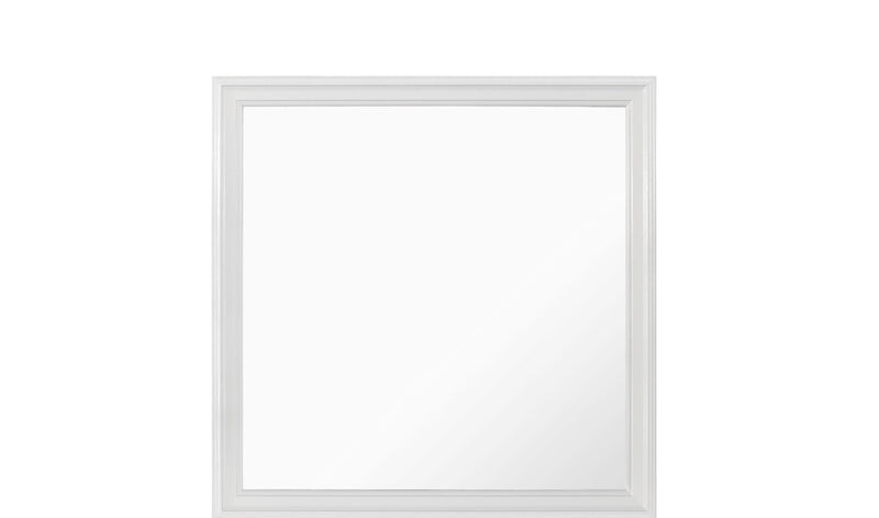 38" Framed Accent Mirror Square - White