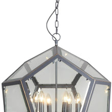Load image into Gallery viewer, Unique Statement Six Light Metal Chandelier With Shades - Clear
